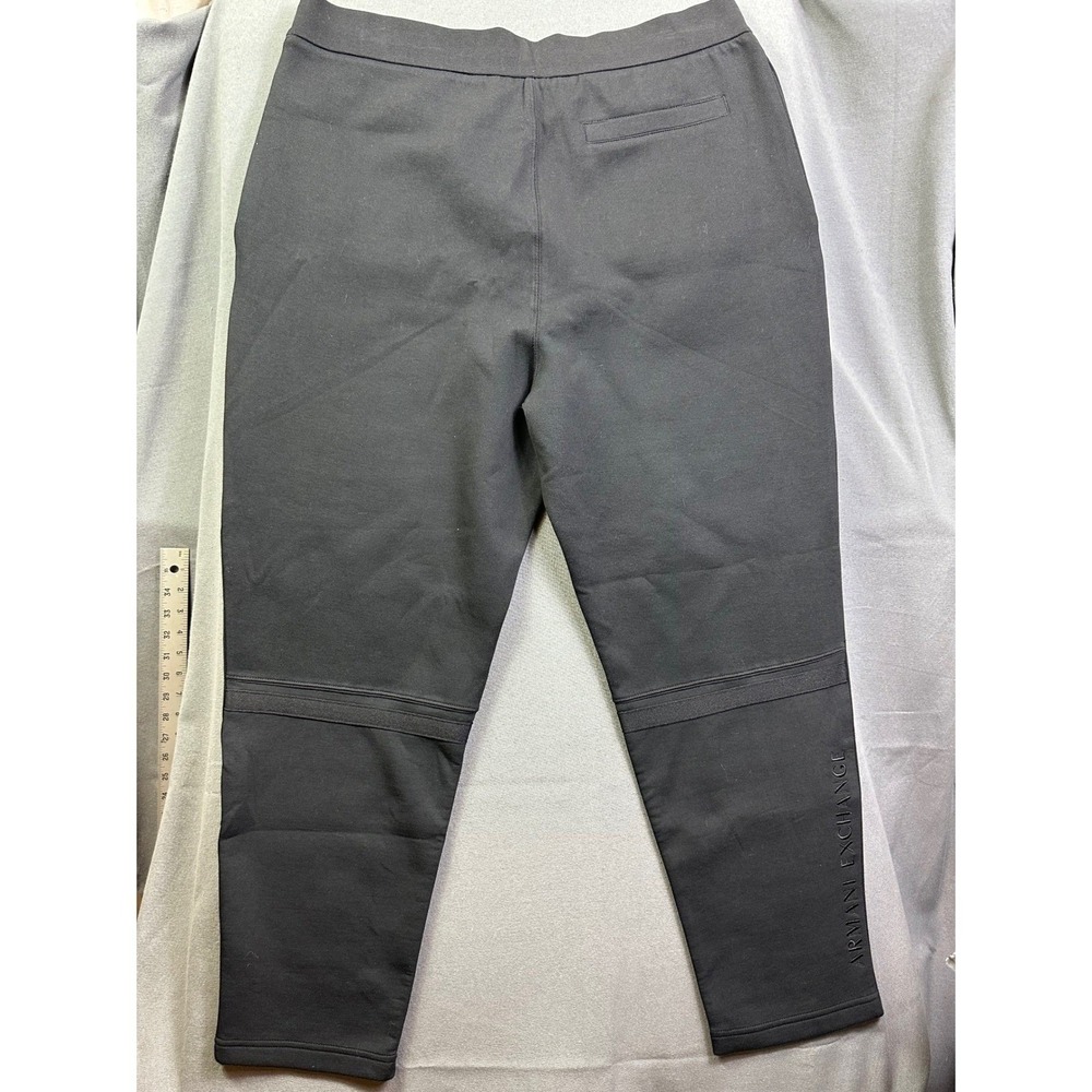 Armani Exchange Men's Black Pique Tapered Trousers XL 6KZPFP ZJ6MZ New - Picture 12 of 15